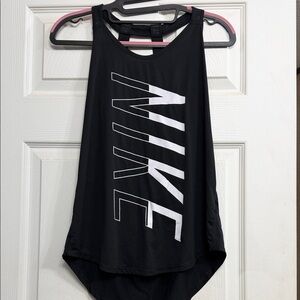 Nike Women's Black and White Graphic Tank Top